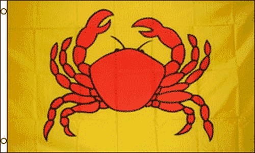 Crab flag 3x5 seafood cafe - ft,