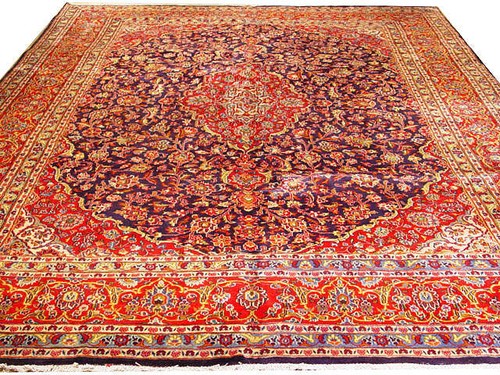 10x13 red traditional kashaan - traditional,