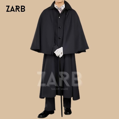 Men black inverness cape - men's,