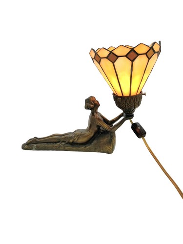 Lamp laying lady with stain - laying,