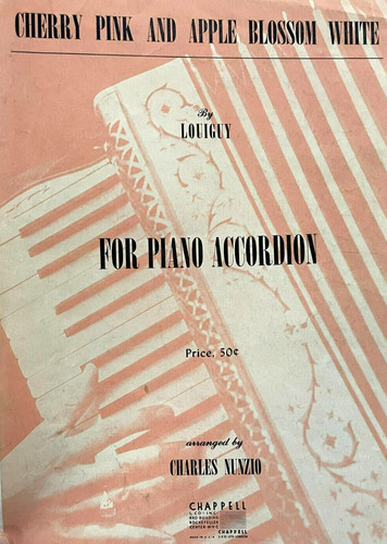 1955 accordion sheet music - sheet,