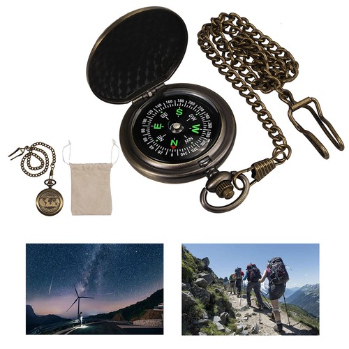 Compass pocket brass watch - pocket,