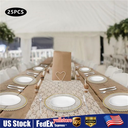 Clear charger plates round - 25*,