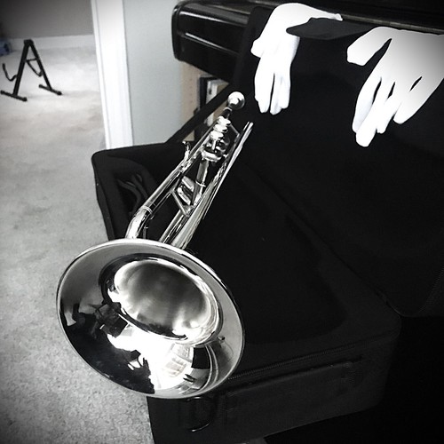 Silver brass trumpet - bb,