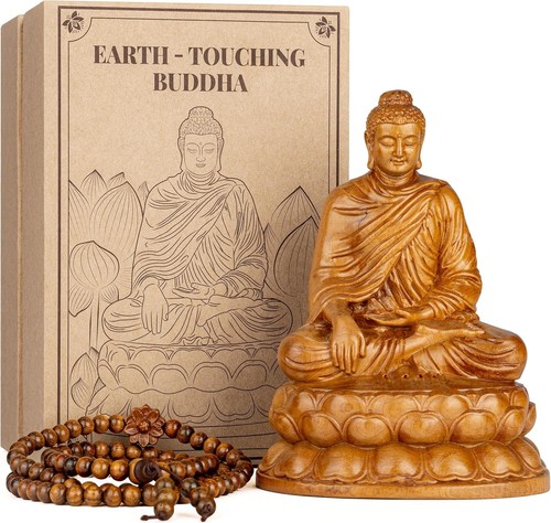 Wooden shakyamuni buddha - shakyamuni,