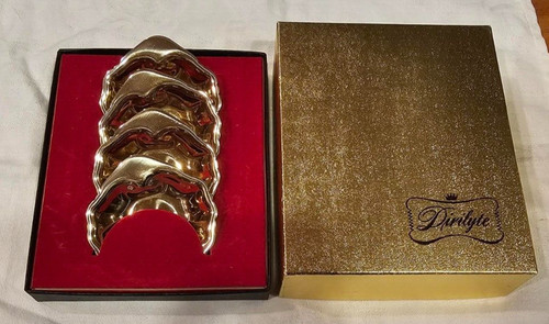 Vtg dirilyte gold shell - gold,