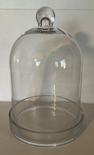 Large hand blown glass cloche - hand,