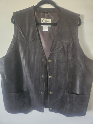 Cripple creek leather vest - creek,