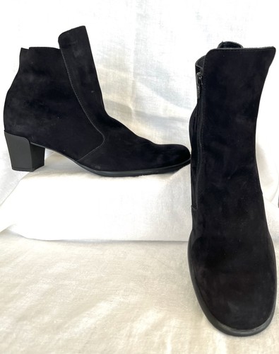 Arche black suede ankle - black,