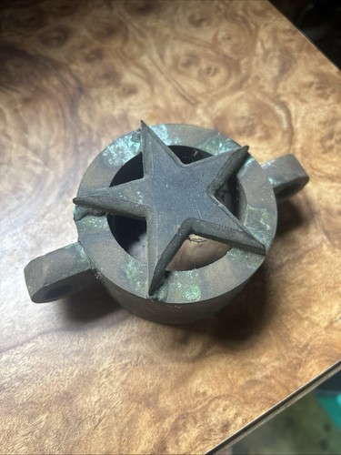 Antique brass bronze star - antique,