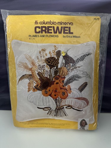 Vtg 1976 crewel erica - vtg.,