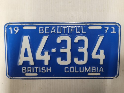 1971 british columbia license - british,