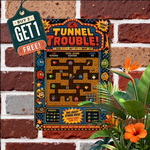 Retro arcade game room marquee - retro,