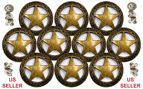 Pack antique brass engraved - 10-pack,