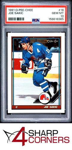 1991 pee chee joe sakic - o-pee-chee, #16