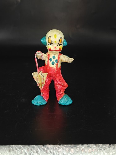 Vintage paper mache clown - mache,