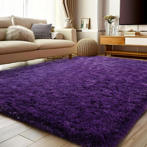 Purple shag rug - 4x6, soft