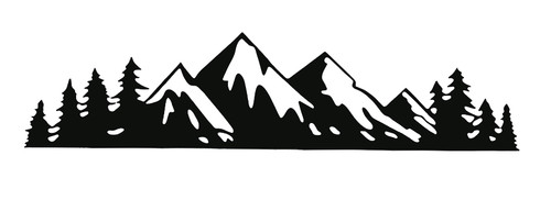 Mountain woods vinyl sticker - mountain,