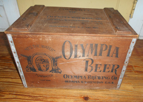 Vintage olympia beer wood - vintage,