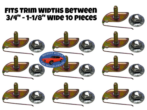 Molding trim clips - trim, 3/4"-1