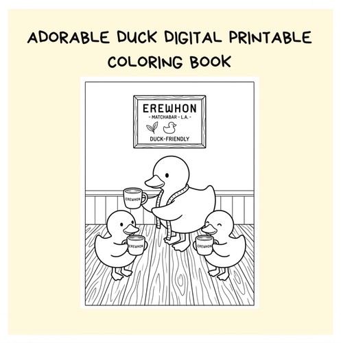 Cute duck coloring pages - duck,