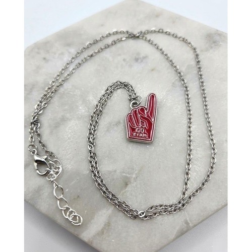 Handmade necklace red team - handmade,
