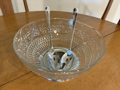 Vtg crystal silver - crystal, &