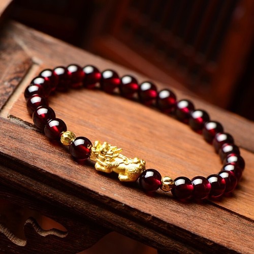 Genuine garnet 2mm - genuine, 14k