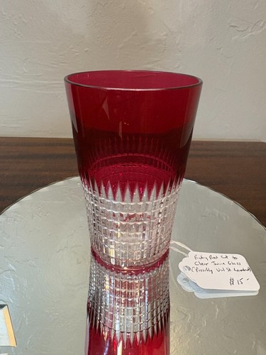 Ruby red cut clear - cut, lead