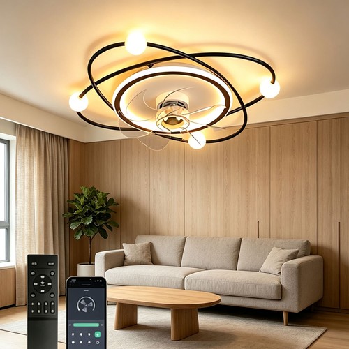 Ceiling fan with light - fan, 21.7"