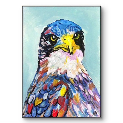 Original art 16x12 eagle - original,