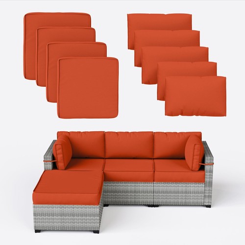Pcs outdoor patio cushions - 9,