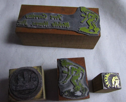 Letter press wood block - press,