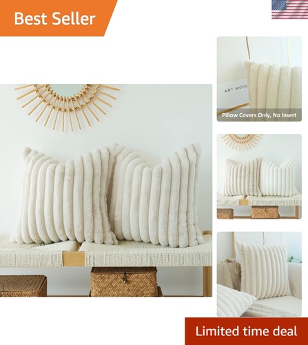 Modern cozy faux - fur, throw