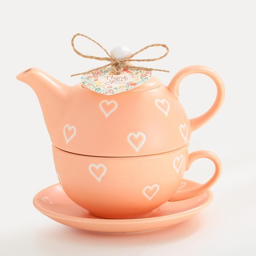 Matte orange teapot - matte,