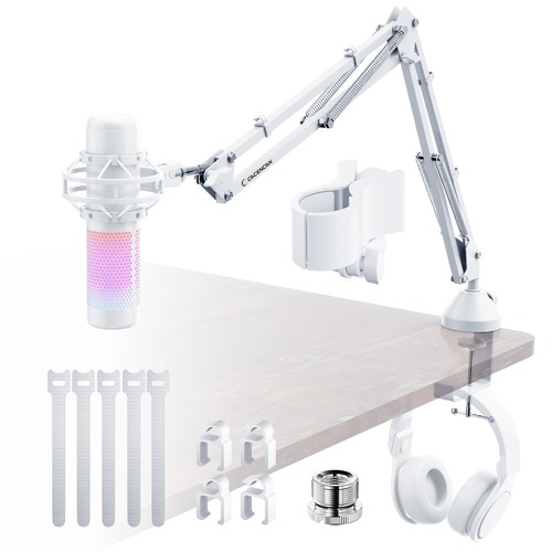 White boom arm - arm, stand