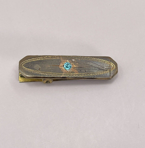 Vintage geometric tie clip - geometric, bar