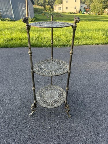 Antique pierced brass tier - antique,