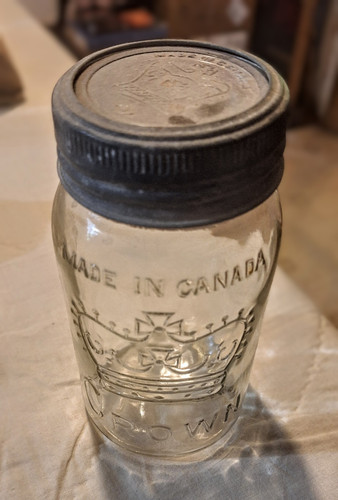 Vintage crown clear - vintage, jar