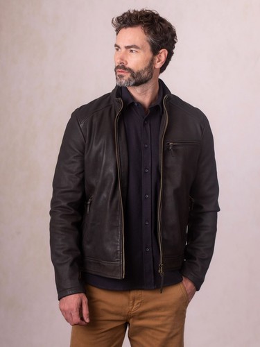 Mens genuine leather jacket - genuine,