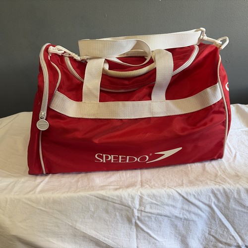 Speedo duffle bag red white