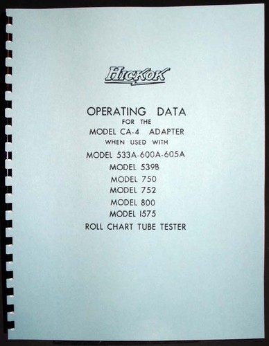 Hickok adapter data - hickok, for