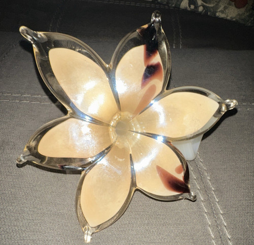Art glass flower sculpture - flower,