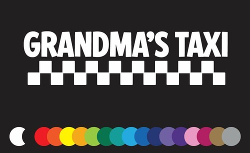 Grandma taxi vinyl decal - taxi, car