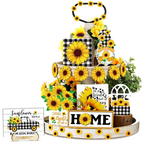 Pcs sunflower tiered tray - 12,
