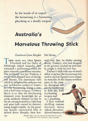 Boomerang 1957 australia - 1957, australia’s