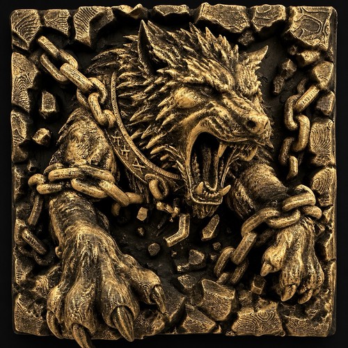 Fenrir norse wolf wall - norse,