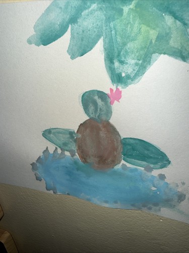 Cute turtle with flower - cute, in