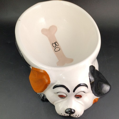 Ceramic dog dish - for, "bo"
