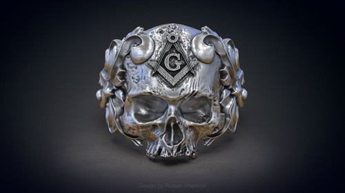 Classical masonic skull - classical,